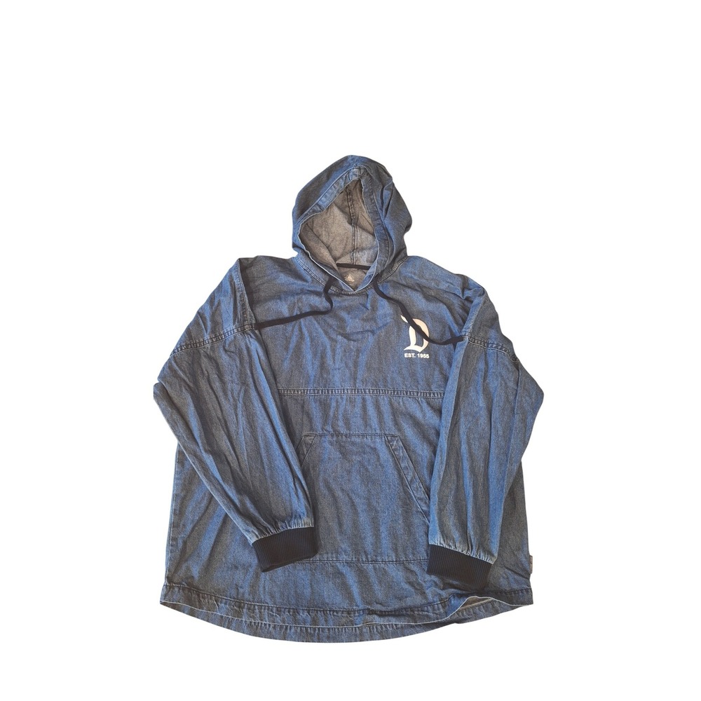 Disneyland Resort‎ Spirit Jersey Hoodie women's XL Denim Blue  Long Sleeve